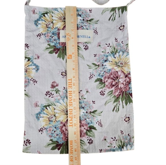 April Cornell Floral Tote Bag Shopping Gardening Sack Market White With Flowers - Picture 6 of 9